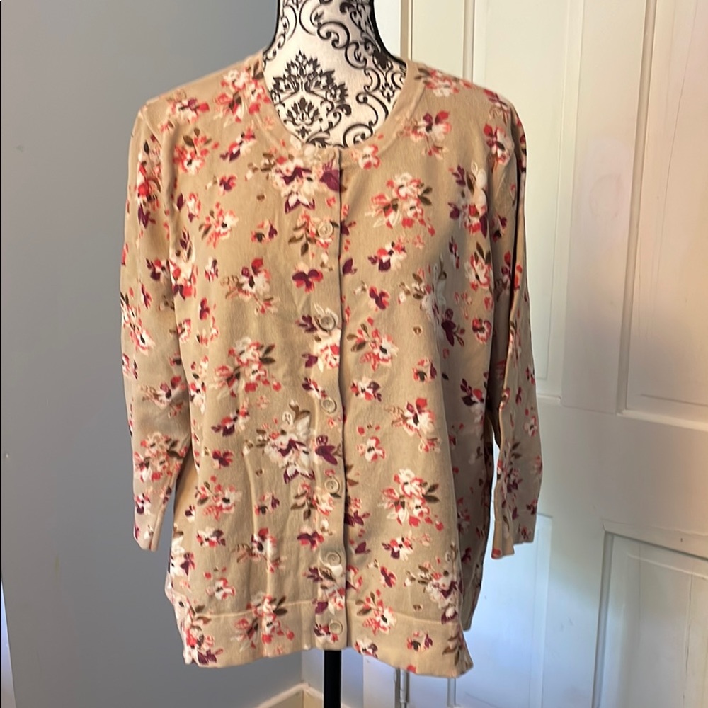Eddie Bauer Floral Cardigan